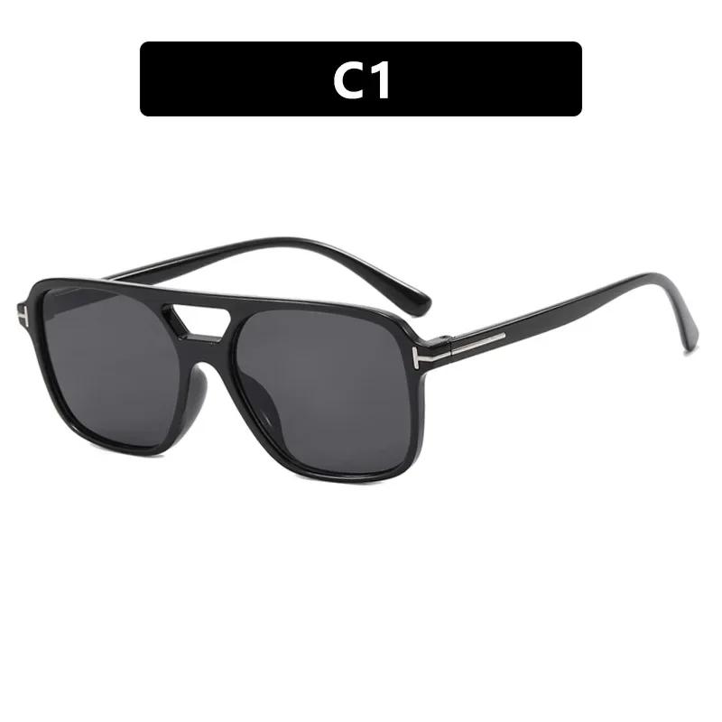 Vintage Oversized Sunglasses Fashion Men Women Square Shades Eyewear Trendy Ins Popular Brand Design UV400 Sun Glasses