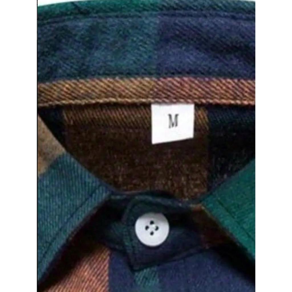 Men's Casual And Trendy Digital Printed Checkered Long,sleeved Lapel Button,down Shirt