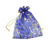 100 Pieces Drawstring Bags Adjustable Multicolor Present Pouches Festival Printing Candy Pocket Christmas Gifts Supplies