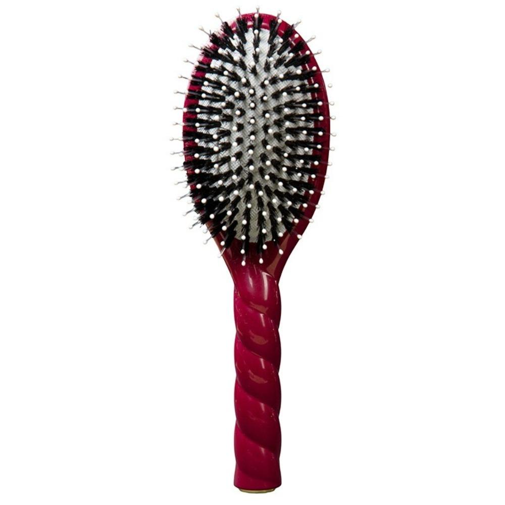 Anti Static Boar Bristle Hair Brush Macaron Hairdressing Comb Air Cushion Comb Scalp Massage