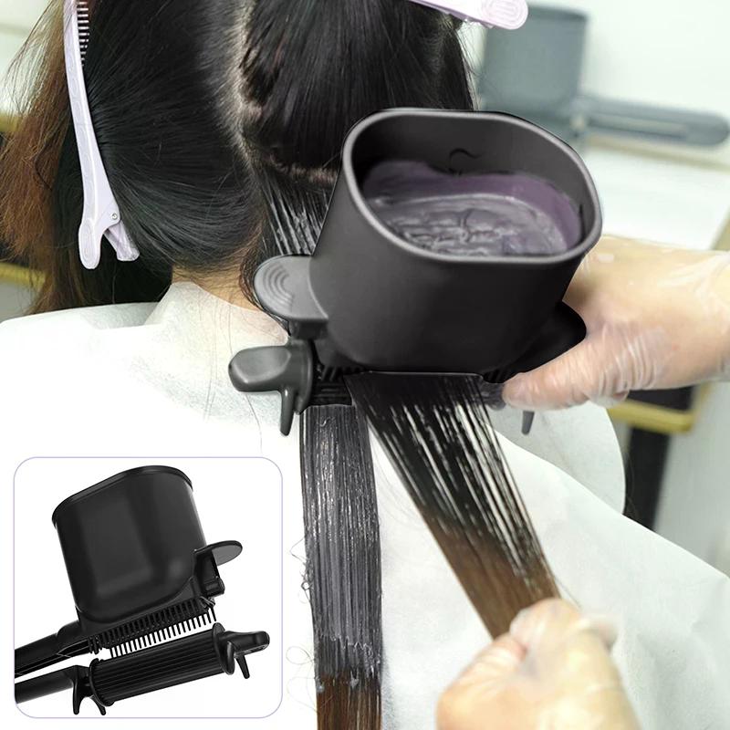 Hair Brush Hairdressing Hair Dye Comb Can Hold Hair Dye Cream Barber Tinting Highlighting Easy Use Practical Hair Styling Tools