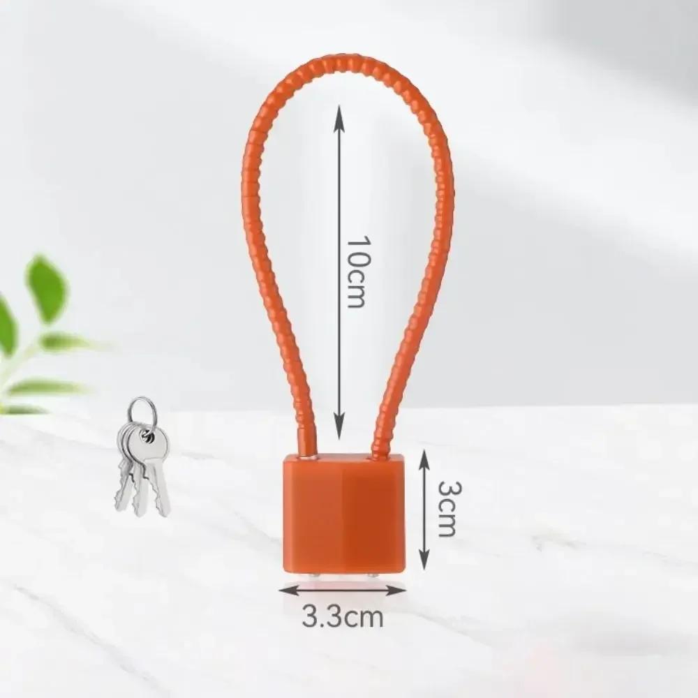 Multi-function Wire Rope Padlock with 3Pcs Keys Steel Cable Anti-theft Cabinet Lock Cabinet File Cabinet Long Padlock Lock
