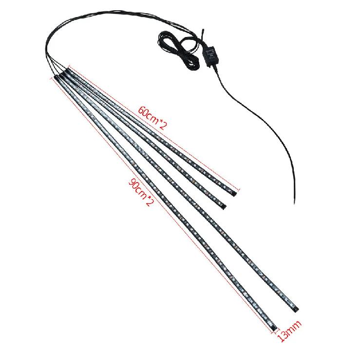 Car Charssis Flexible LED Strip Light LED Underbody Remote /APP Control RGB Neon Lights Ambient Atmosphere Auto Decorative Lamp