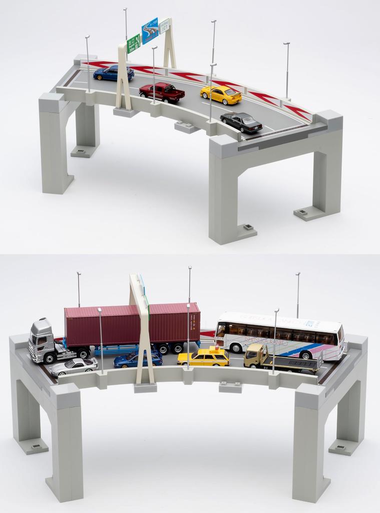 TOMYTEC Tomicarama Vintage Scale 11a Highway Curve A ABS Resin Accessory 1/64