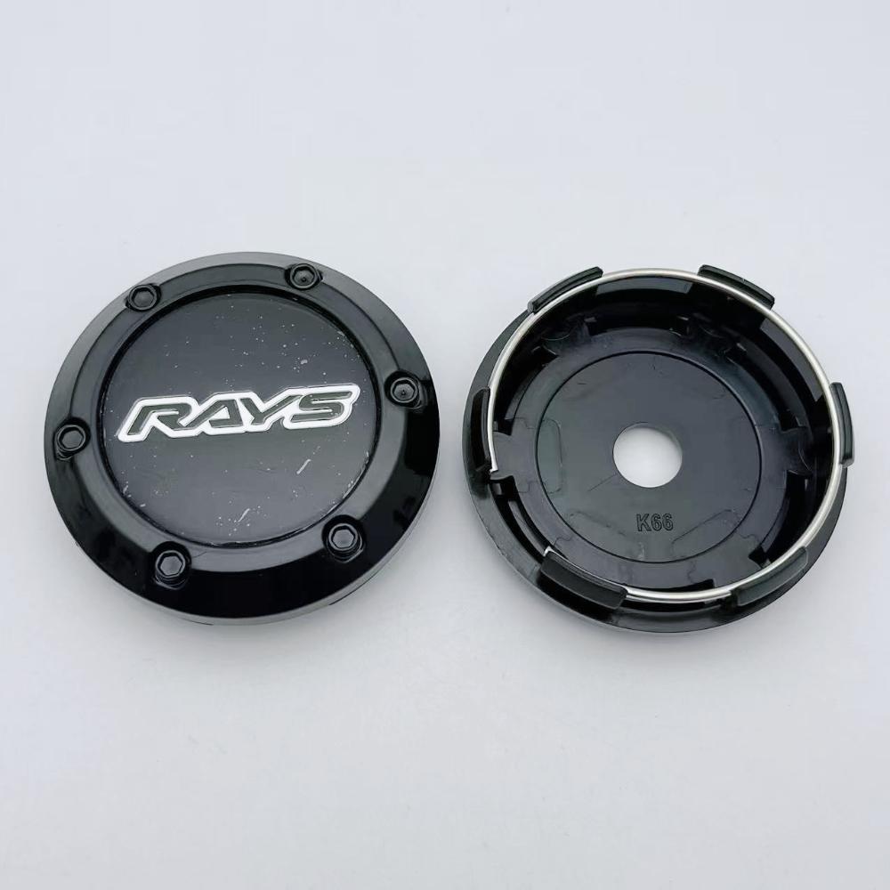 4pcs 66mm 62mm Car Wheel Center Caps With RAYS Logo Emblem Badge Wheel Hub Center Dust Cover Rim Hubcaps Car Styling Accessories
