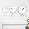ArogGeld Gray and White Elephant Wall Clock Nursery Wood Clock 10 Inch Silent Non-Ticking Wooden Wall Clocks Battery Operated Living Room Bedroom