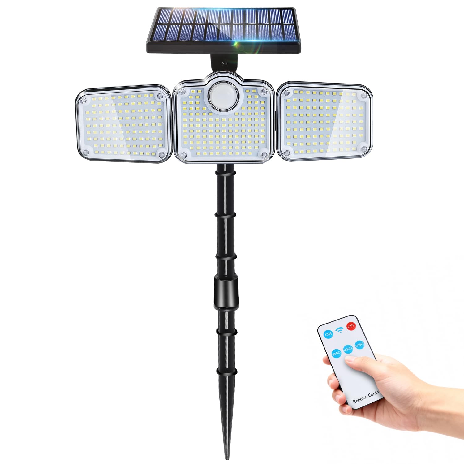 

Gleazon Solar Light, Outdoor Sensor Light [Convenient 2-Way Installation: Wall-Mounted or Recessed] Garden Light, Ultra-Bright 321 LEDs, 3000lm,