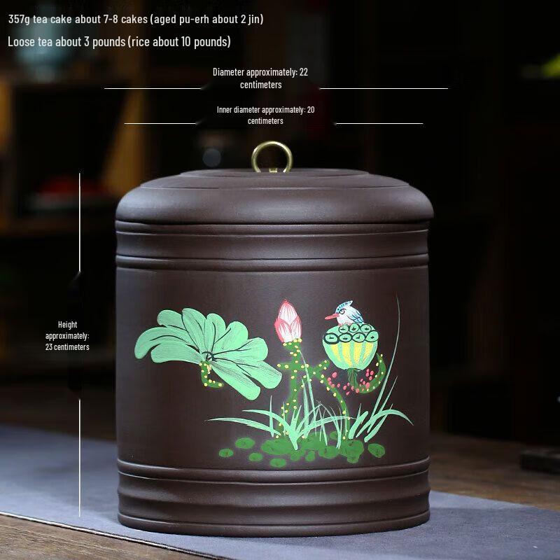 Yixing Zisha Ceramic Sealed Tea Caddy