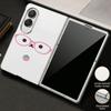 Cute Cat Rabbit Print Case For Samsung Z Fold 8 Ultra 7 6 5 4 Luxury Plating Leather Skin Phone Cover For Galaxy Z Fold8 Fold7 Fold6 Fold5
