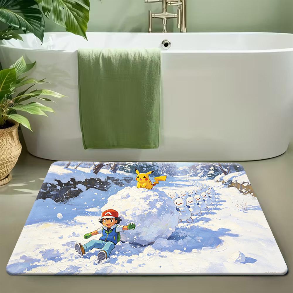 Pokémon Gengar Spooky Night Forest Print Non-Slip Soft Doormat for Home Decor 40x60cm