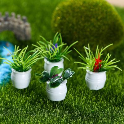1 Set Potted Plant Statue DIY Weather-resistant PVC Delicate Detail