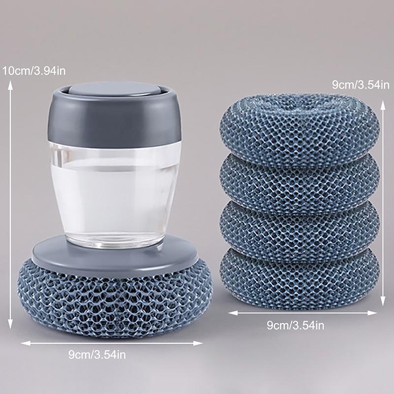 Küchenspültopf-Spülbürste, Utensilien mit Spülmittelseifenspender, Haushaltsküche, Haushaltsherd-Reinigungswerkzeug