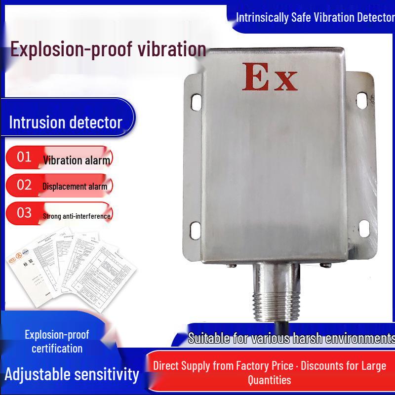 Explosion-Proof Vibration and Displacement Sensor Alarm with Adjustable Sensitivity No