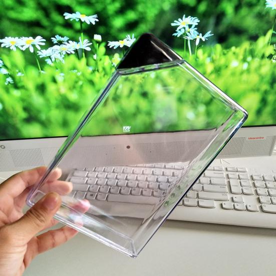 450ML Kreativní Průhledná Přenosná Plochá Plastová Láhev na Vodu Tvaru Knihy