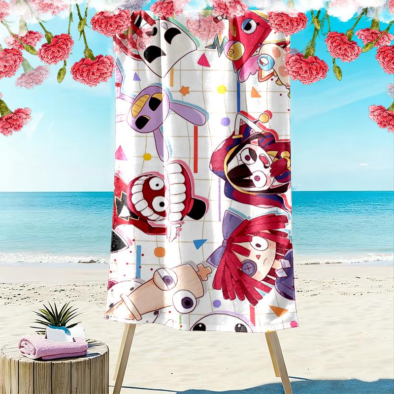 The Amazing Digital Circus Beach Towel, Multi-purpose Beach Towel Perfect for Camping and Beach Vacations