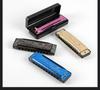 Four-Color Beginner 10-Hole Blues Harmonica in ABS Box
