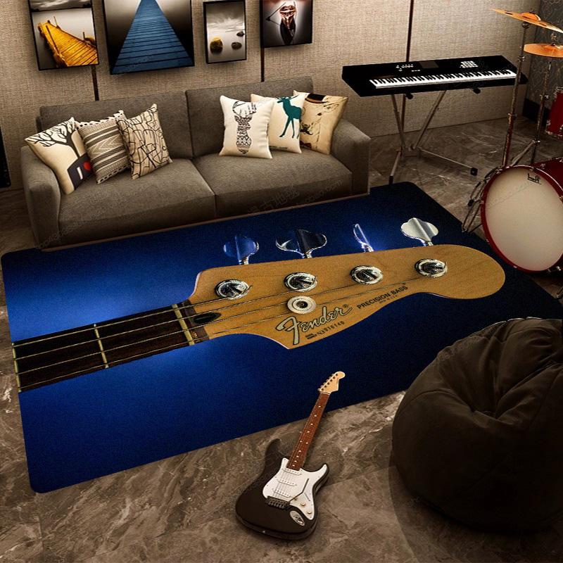 F-Fender rectangular carpet rock guitar band instrument decoration speaker retro floor mat shock absorption rugs