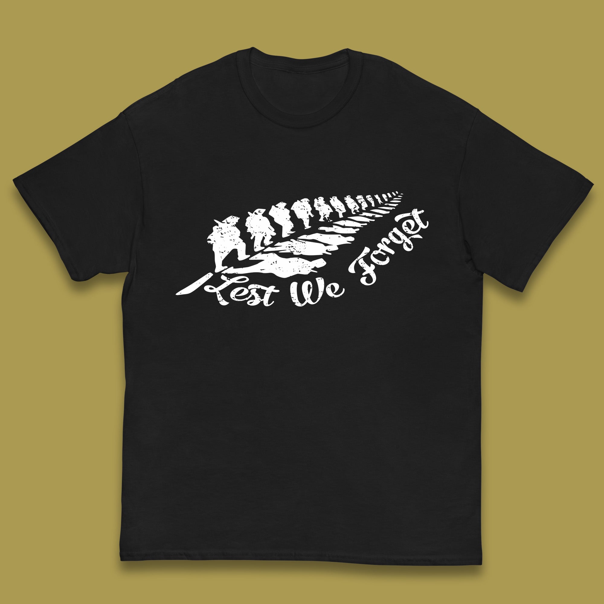 

Lest We Forget Remembrance Day Military Honour Always Remember Our Heroes Kids T Shirt 100