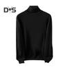 Herbst Winter Herren Pullover Stehkragen Strick Dick Elastisch Lange Ärmel Warm Einfarbig Bodenbildung Strickwaren Locker Alltagskleidung Business Pullover