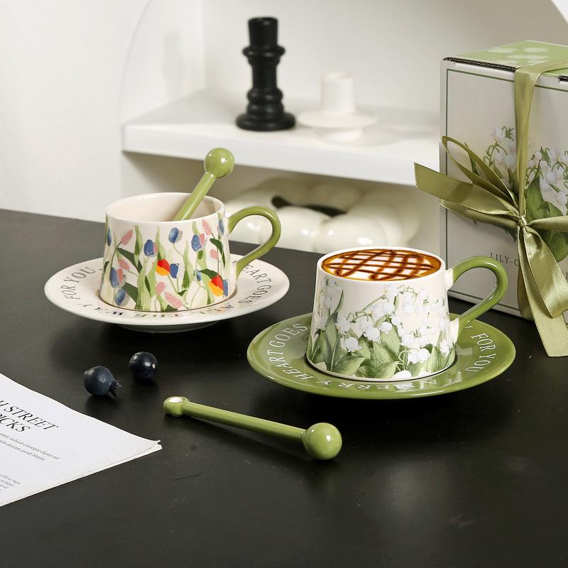 Nordic Tulip Household Ceramic Cup Coffee Cup Office Teacup Mug Teachers' Day Girls Gift