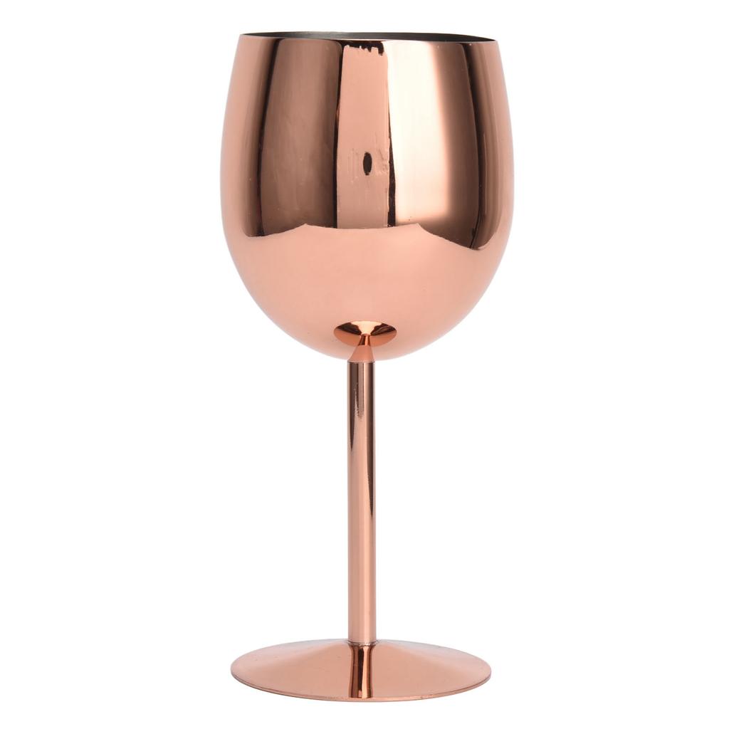 350ml Red Wine Glass Stainless Steel Goblet Titanize Cocktail Champagne Glass for Kitchen Party Bar