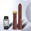 Pulseira de Couro Genuíno para Relógio Cartier Tank Fivela Dobrável de Aço Inoxidável Sólido Pulseira de Relógio Solo London Calibo Masculino Feminino 18 20mm