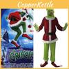 Auffälliges Grinch Cosplay Kostümset für Halloween-Maskeraden