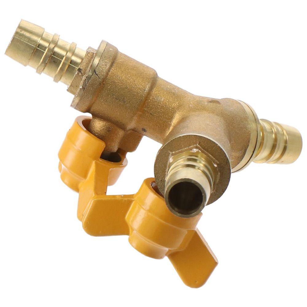 Durable Brass Shut Off Ball Valve 2 Switch 3 Way Pipe Fitting Connector 11mm Hose Barb Ball Valve Adapter Fuel Gas Water Oil