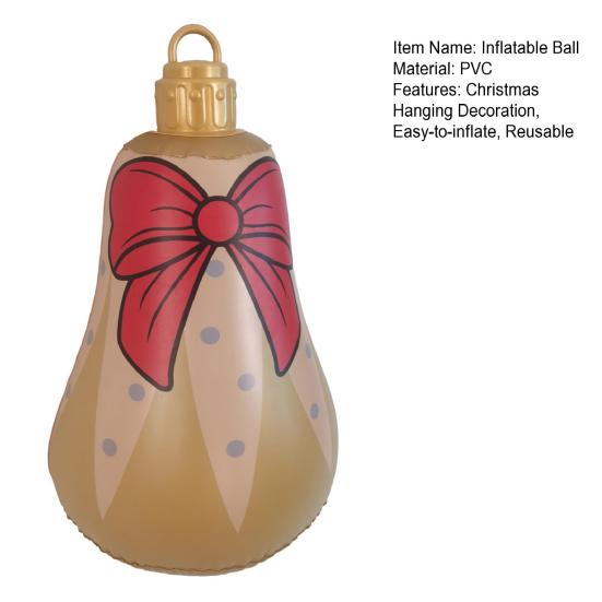 Christmas Inflatable Decoration Blow-up Xmas Tree Glove Decoration Reusable Inflatable Hanging Christmas Ball for Outdoor Indoor Festive Decor