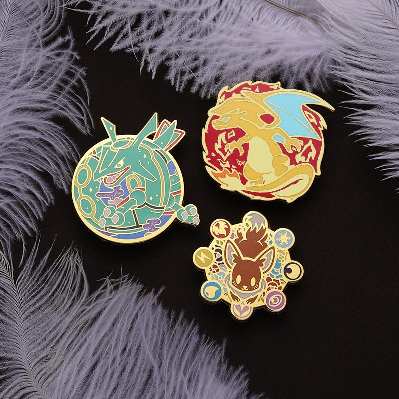 Adorable Cartoon Pokmon Legendary Monster Enamel Pin Collectible Brooch For Fans