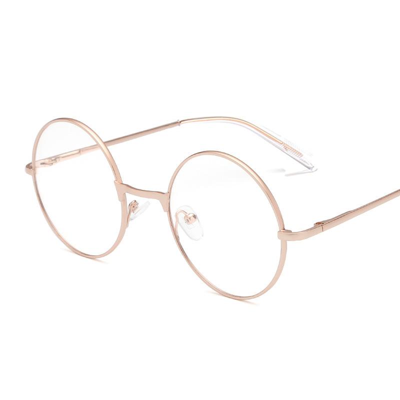 Metal Frame Computer Glasses Frame Women Men Anti Blue Light Round Eyewear Blocking Glasses Optical Spectacle Eyeglass Unisex