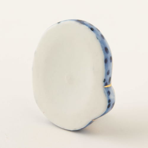 TAMAKI Chopstick Rest, Hyottoko Design, White, 3.8 X 3.3 X 1.5 Cm, Made In Japan, T-753613