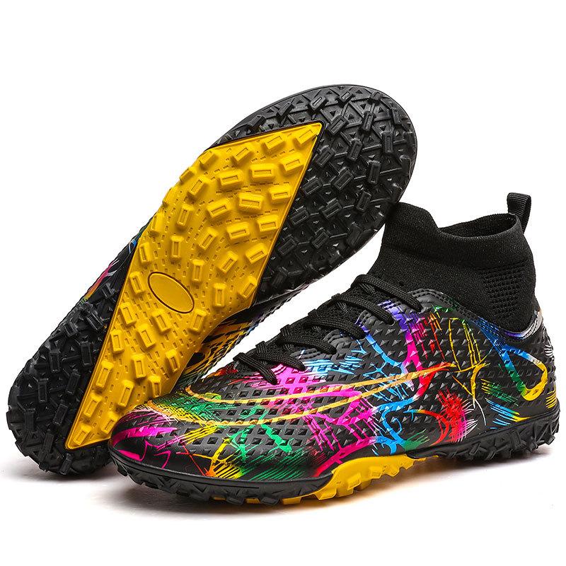 High-top Football Shoes Children and Adolescents Men and Women Long Nails Broken Nails Flat Bottom Training Sports Shoes Short Nails Football Shoes