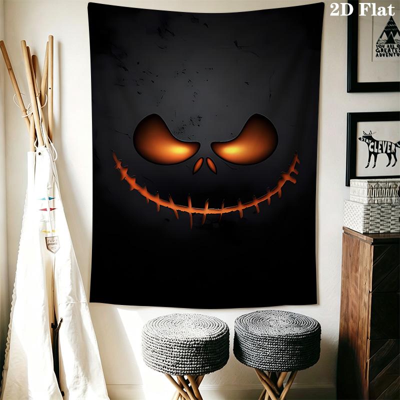 Jack Skellington'S Halloween Adventure Tapestry Fashion Print Wallmounted Background Cloth Atmospheric Background Cloth