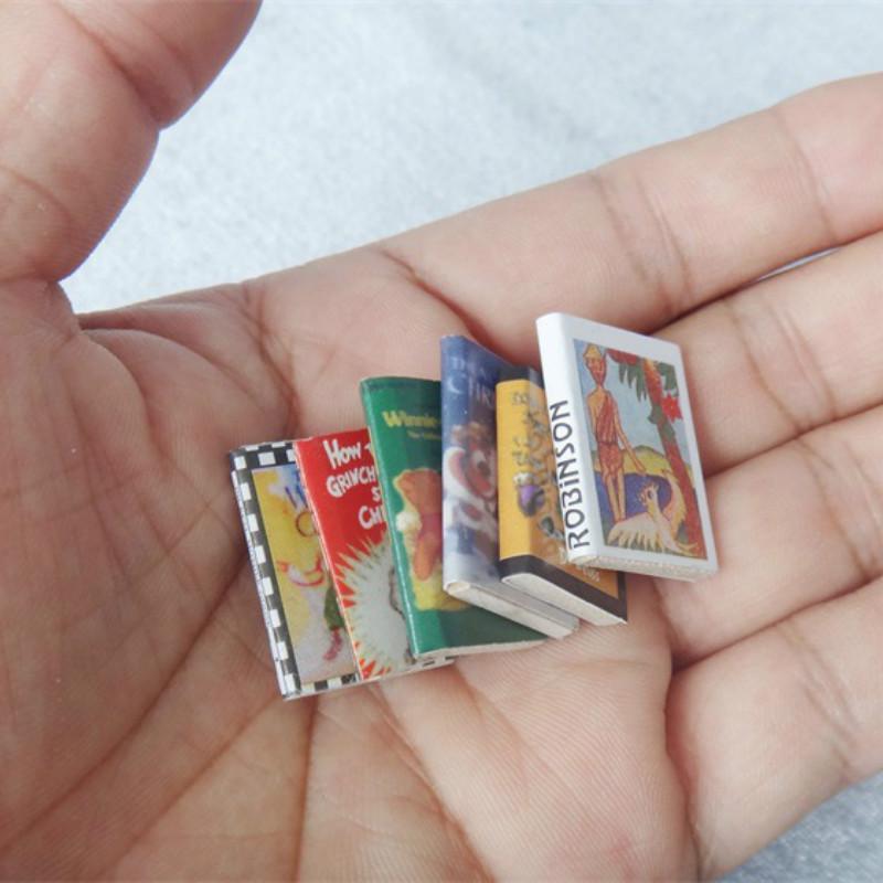 1:12 Puppenhaus-Studienszenen-Zubehör, Handbücher, Mini-Comic-Bücher, Zeitschriften, 5 Stück