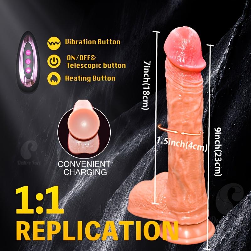 Realistic Vibrator Dildo Thrusting Dildos Vibrators Adult Sex Toys for Women,Silicone 8.7in Suction Cup Fake Penis Anal G-spot Stimulator with 5 Mode