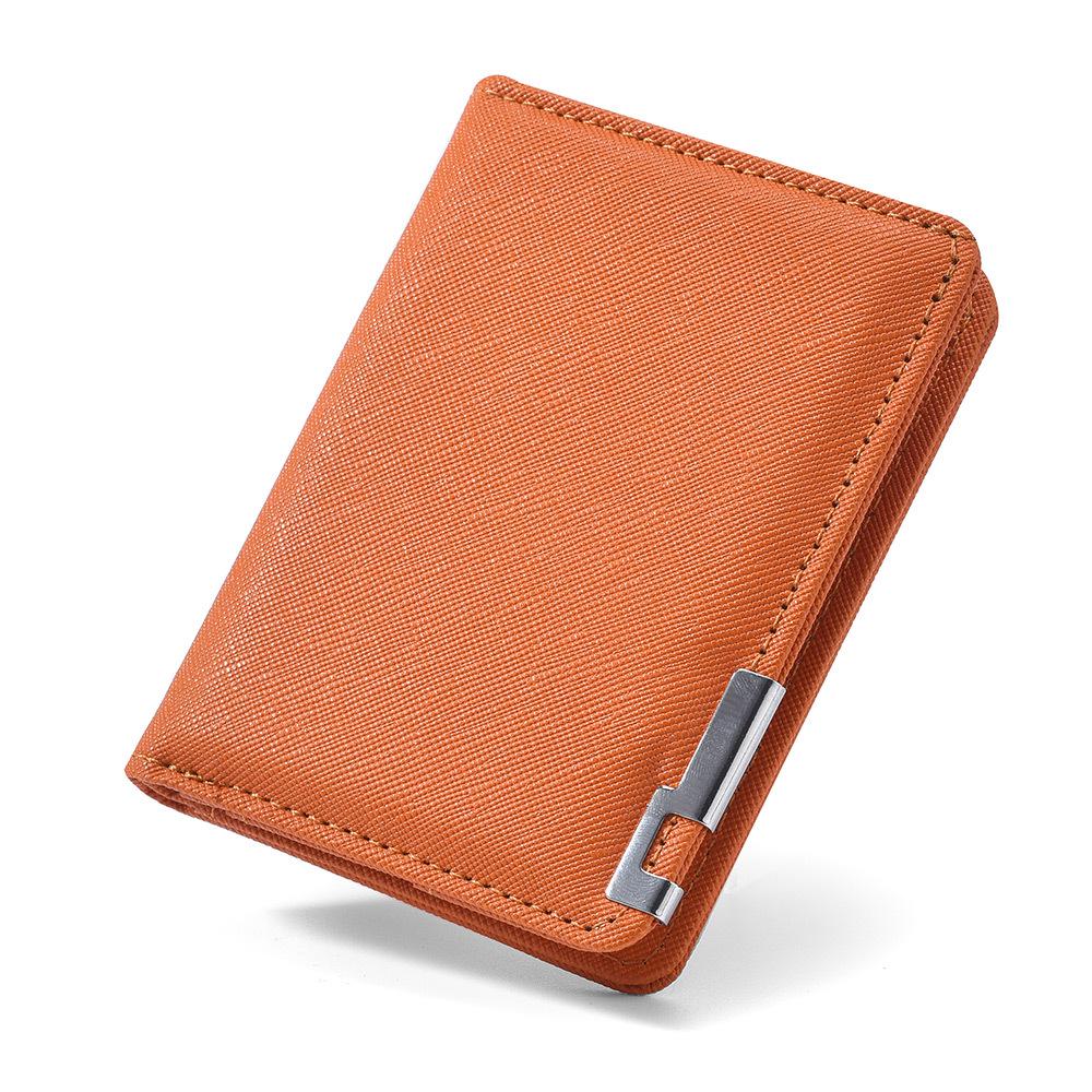 

Men s Leather Wallet, Iron Edge, Cross Grain, Multi-Card Slots, Money Clip, Premium Feel.