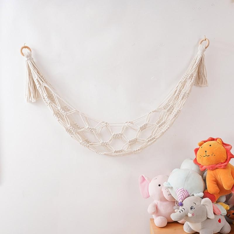 Boho Stuffed Animal Storage Net Stuffed Net or Hammock for Small Stuffed Animals or Plushies Plush Toy Storage Holder