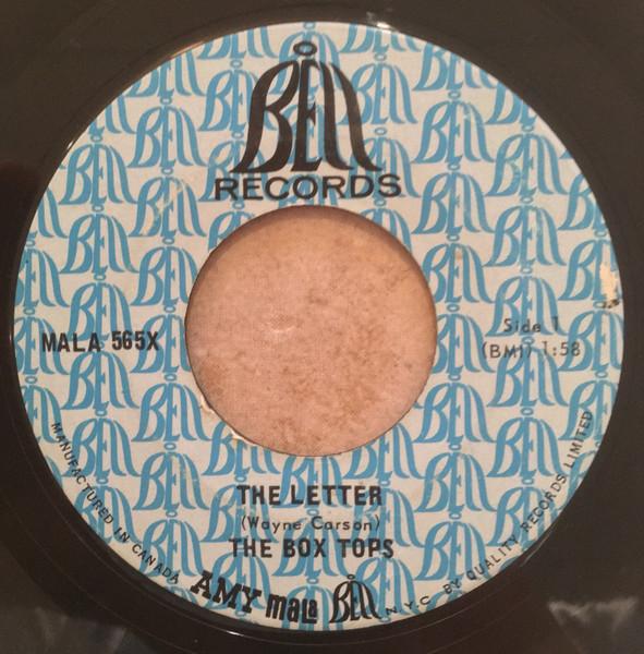 

7inch Record BOX TOPS The Letter MALA565X Bell Records 1967 Canada Rock Used