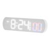 Voice control digital alarm clock with date temperature display night mode count 12/24 hour home living room decoration clock