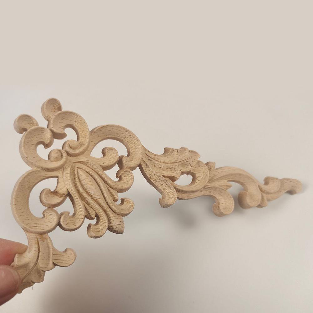 Dekal Dekor Träsnidade Hörnskåp Skåp 18*7cm Dörrar Möbler Lister Onlay Applikation Rätvinklig Vägg