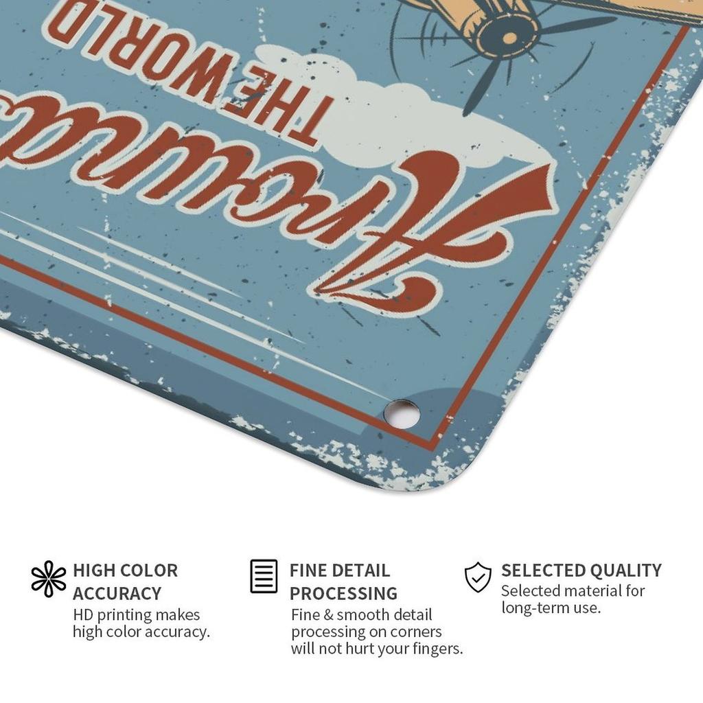 1 Pack Distressed Vintage Tin Sign with Rustic Rusted Tone for Home Bars or Garages, Size Options Include 20x30cm or 30x40cm