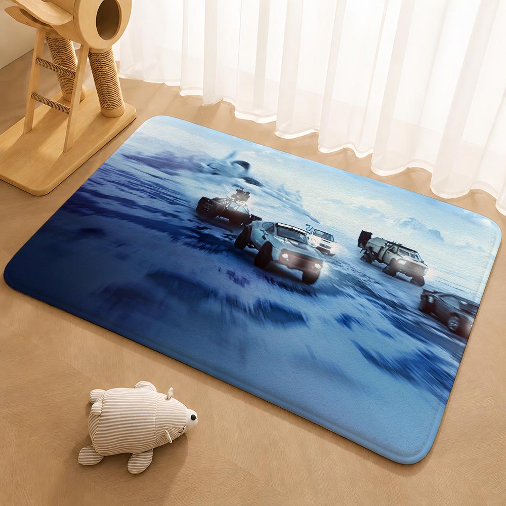 The Fast And The Furious Movie Floor Mat Floor Mat Soft Flannel Non-Slip Door  Rug for Living Room