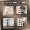 5-Hook Coat Rack Wall Mount, Suction Cup Towel Rack – Easy No-Drill Setup, Gray, 13.39 Inch Length