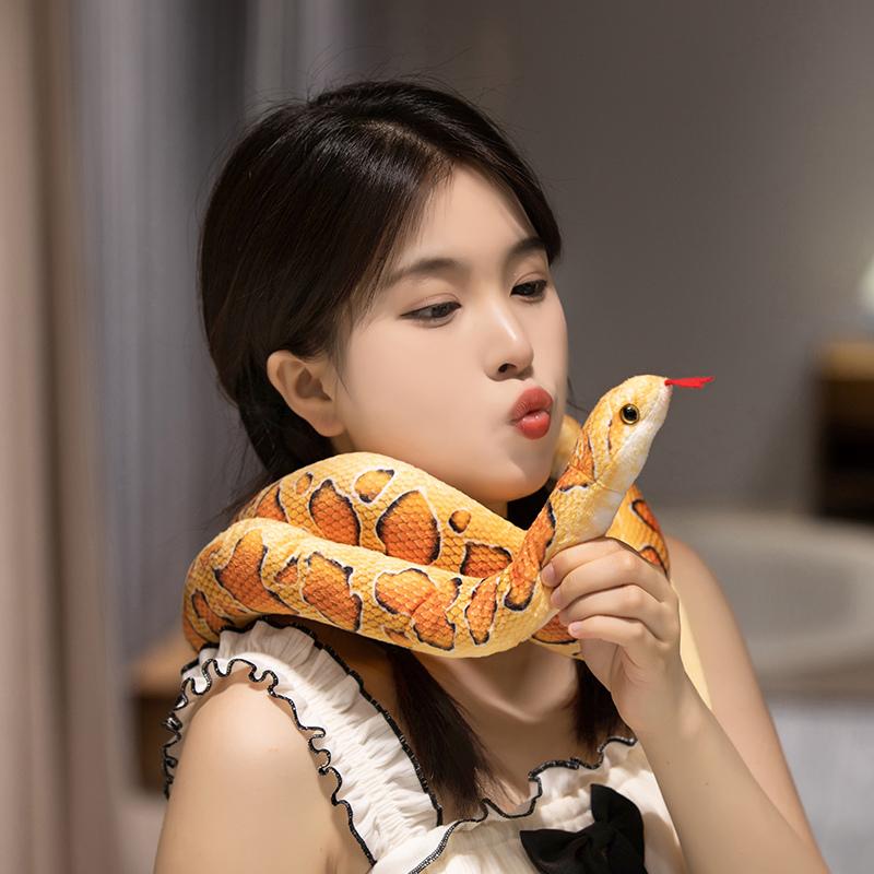 First-Class 100Cm Imitation First-Class Snake First-Class Plush Play Sets Superior-Grade Funny Top-Grade Mischievous Top-Grade Artificial