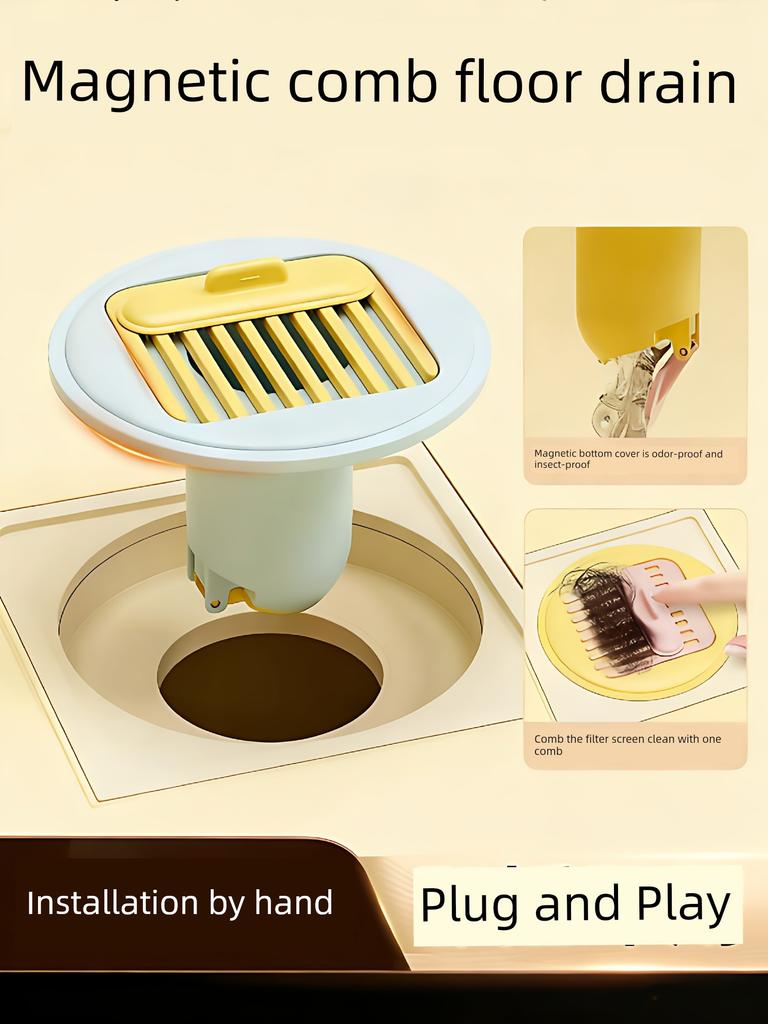 Universal Bathroom Drain Hair Filter Net, Anti-Odor Device, Renovation Tool, Sewer Sealing Cover, Sealing Plug