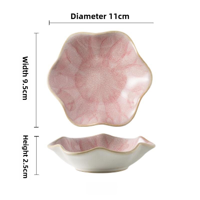 

Ceramic Jewelry Display Plate - Intricate Lotus Design with Yao Bian He Ye Die Art, Elegant Organizer for Necklaces and Rings 1pc