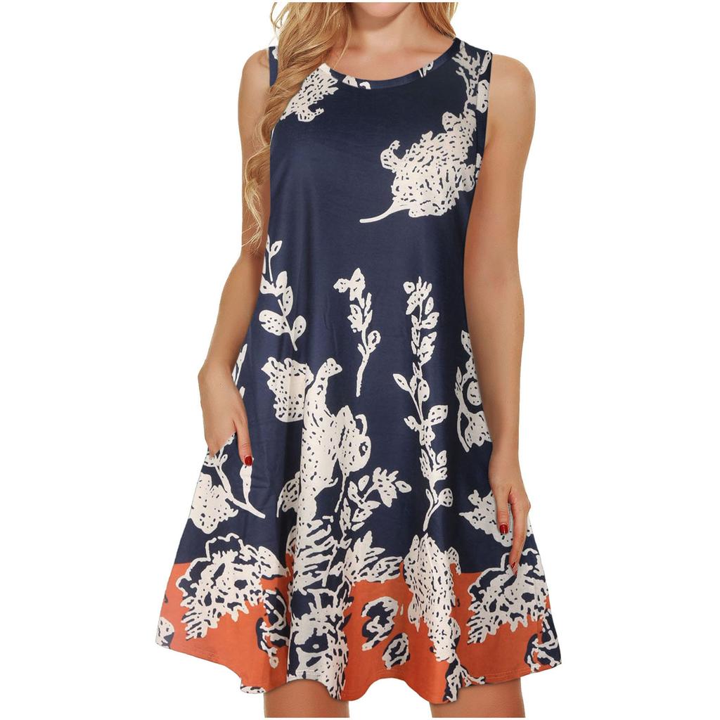 Fashion Women Sleeveless Rounk Neck 