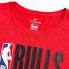 Nike NBA Collaboration Dri-Fit Chicago Bulls T-Shirt Logo Comfortable Quick-Dry Short Sleeve Kids Tops Bright-Red 3Z2B7BBKU-BUL