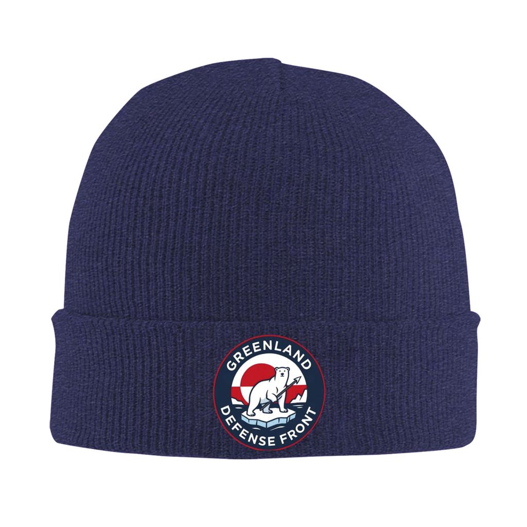 Greenland Defense Front Knitting Hat Beanie Hats Kpop Elastic Men Women Unisex Bonnet Hats Autumn Winter Y2K Cool Caps Gift
